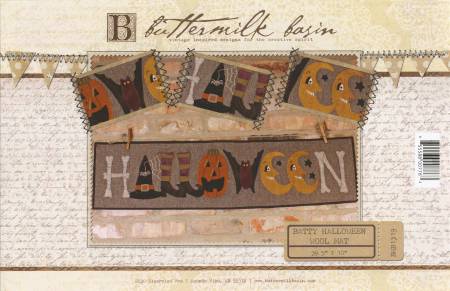 Batty Halloween Wool Mat