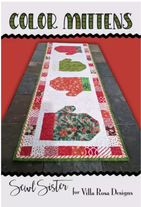 Color Mittens Quilt Pattern card