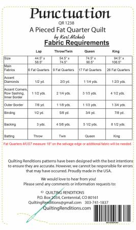 Punctuation quilt pattern