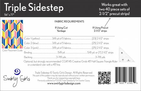Triple Sidestep quilt pattern