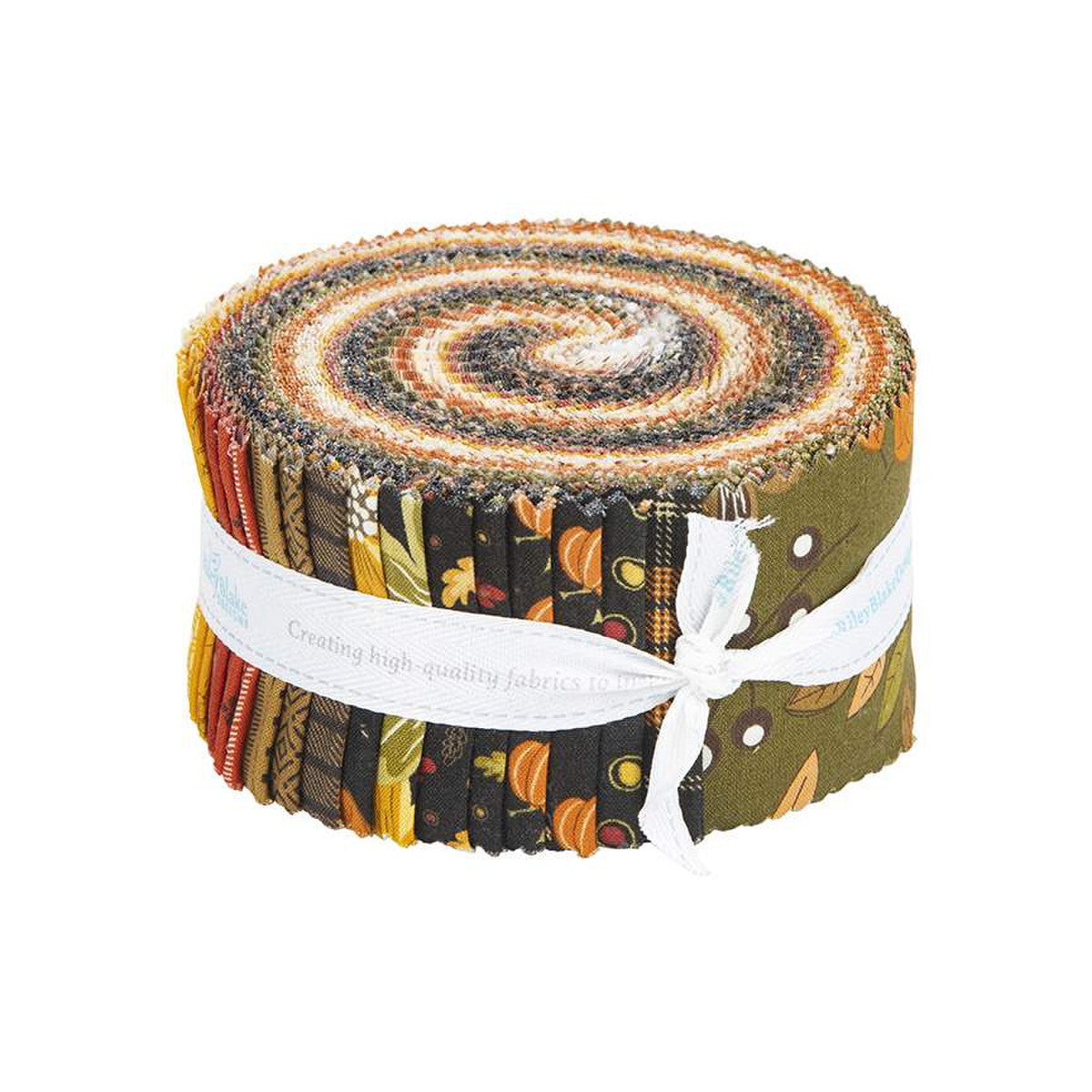 This 2 1/2" Rolie Polie precut bundle includes 40 pieces from the Awesome Autumn collection by Sandy Gervais for Riley Blake Designs. Each print will be included 1-2 times in the bundle. CH12179-MULTI and C610 Texture basics are not included in the bundle. 100% cotton Width: 2 1/2" Strips