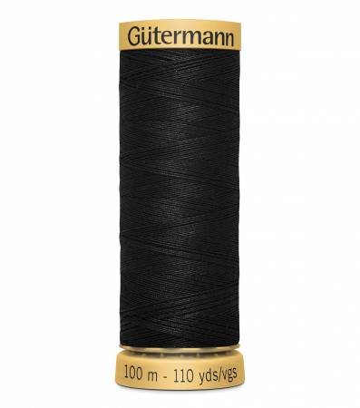 Cotton 50 100m/110 yds Solid Black