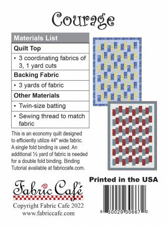 Courage 3 yard quilt pattern