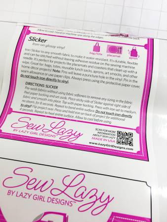 Fuse this project-sized Slicker to any smooth fabric to make it water-resistant. Fuse to paper to laminate signs, artwork and more. Can be stitched without leaving adhesive residue on sewing machine needle. Perfect for items that clean up with a wipe. Not recommended for use in the microwave. Wipe clean with a damp cloth. Do not launder in washing machine. Non-Woven Fusible Weight: Lightweight Single Sided Washing/Drying instructions: Spot clean only. Do not use in Washing Machine.