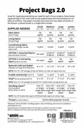 Project Bags 2.0 pattern