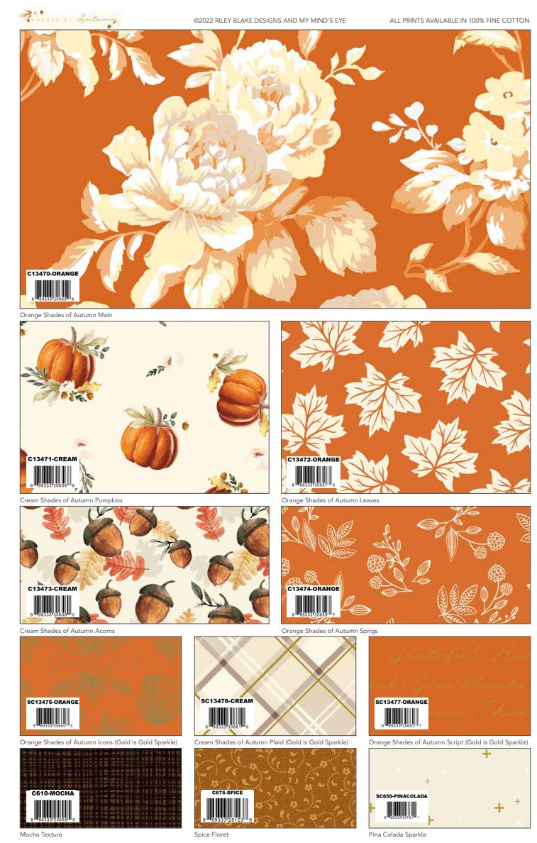 Shades of Autumn Fat Quarter Bundle