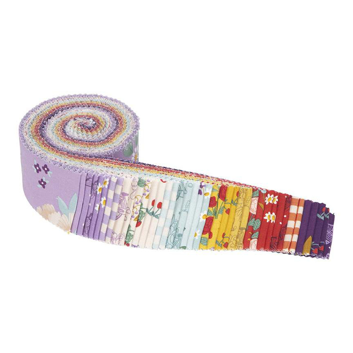 This 2 1/2" Rolie Polie precut bundle includes 40 pieces from the Sweet Picnic collection by Natàlia Juan Abelló for Riley Blake Designs. Each print will be included 1-2 times in the bundle. 100% cotton Width: 2 1/2" Strips