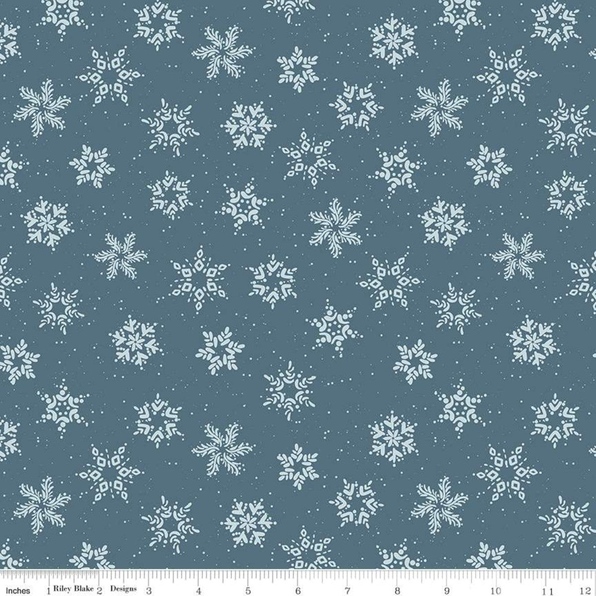 Winterland by Amanda Castor for Riley Blake Designs is great for quilting, apparel and home decor. This print features snowflakes and dots of snow. 100% cotton Width: 43"/44"