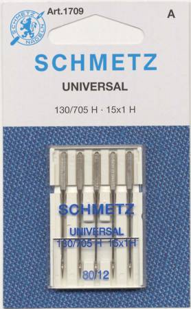 Size: 80/12. Features a slightly rounded point. Designed to prevent shredding and breakage when sewing with metallic and other machine embroidery threads. Fabric Use: Numerous - wovens and knits. A great general purpose needle. Works with all household sewing machine brands. Made of: Metal Size: Needle size: 80/12 Included: 5 Needles per Pack