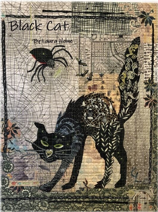 Black Cat Collage Pattern