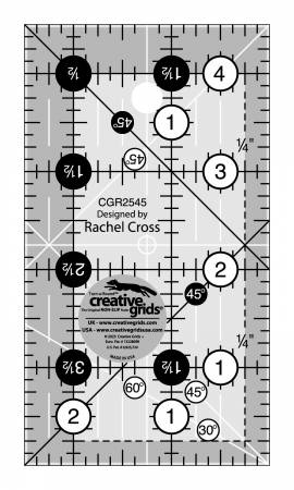 Creative Grids Quilt Ruler 2-1/2in x 4-1/2in