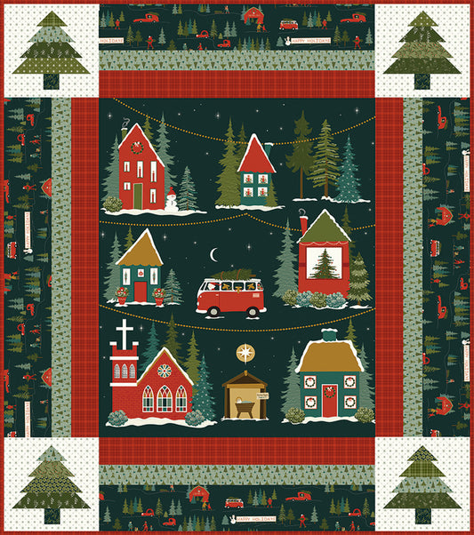 Christmas Is in Town Panel Quilt Boxed Kit