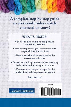 Hand Embroidery Stitches At-A-Glance Pocket Guide