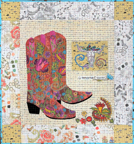 Her Boots Collage Quilt Pattern