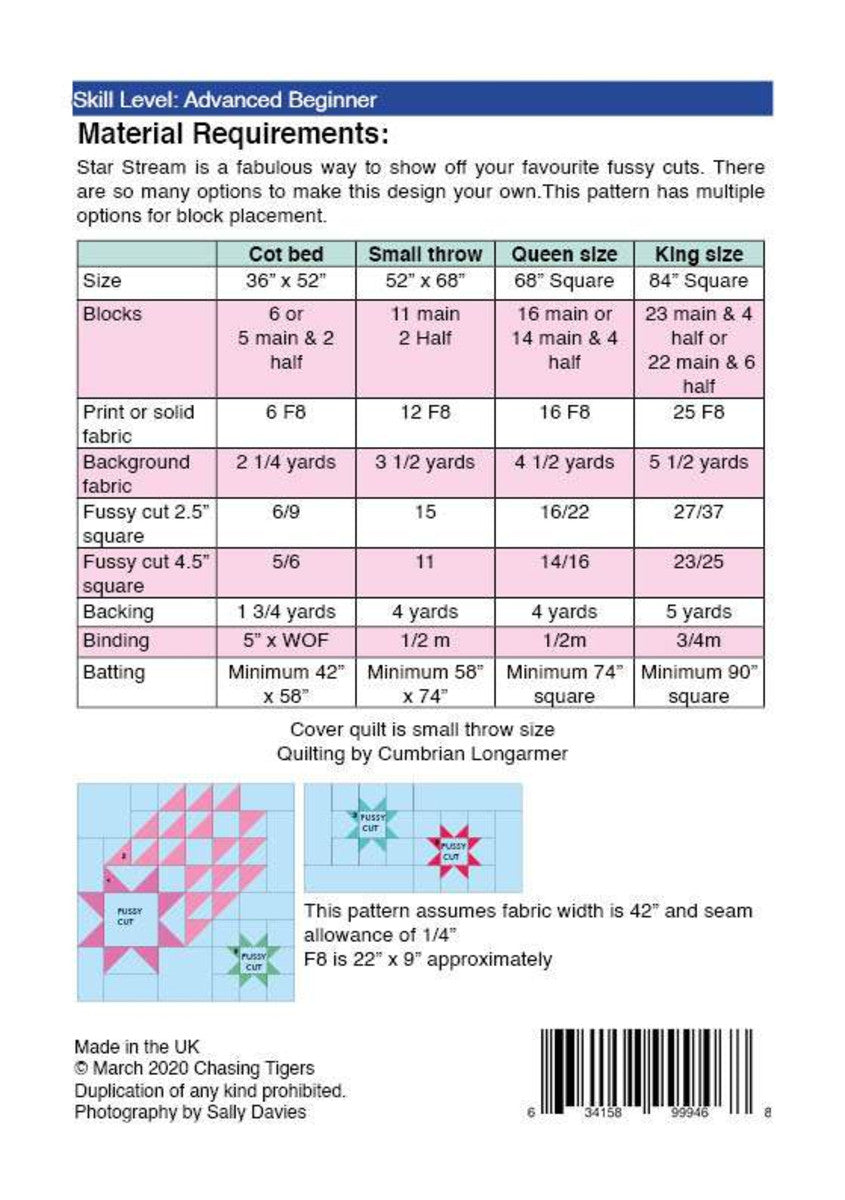 Star Stream Quilt Pattern