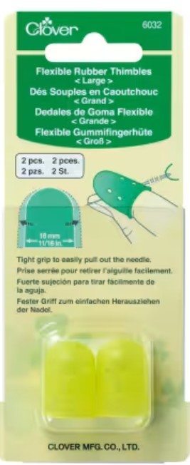 Flexible Rubber Thimble Large 2 pcs