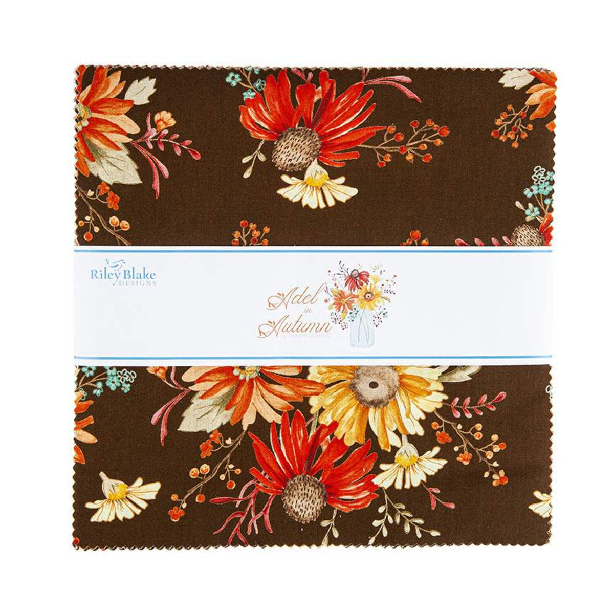 This 10" Stacker precut bundle includes 42 pieces from the Adel in Autumn collection by Sandy Gervais for Riley Blake Designs. Each print will be included 1-2 times in the bundle.  100% Cotton  Width: 10" x 10"