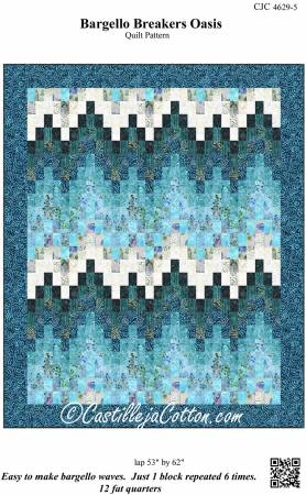 Easy to make bargello waves quilt. Just 1 block repeated 6 times. 12 fat quarters. Pieced fat quarter friendly bargello quilt pattern. Finished Size: Lap/Throw 53" x 62". Skill Level: Intermediate