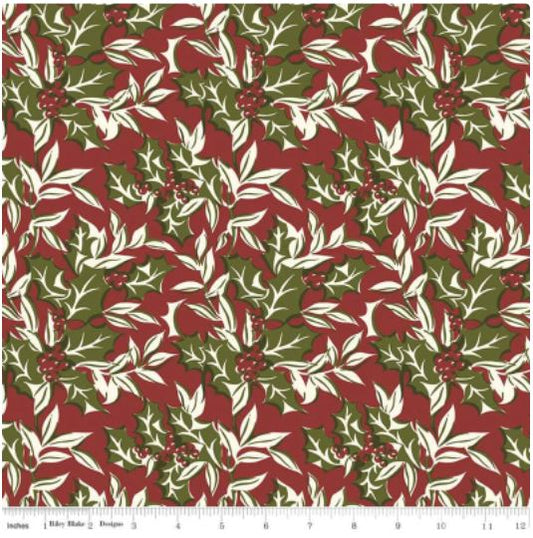 Christmas At Buttermilk Acres is an adorable vintage-themed Christmas fabric collection by Stacy West for Riley Blake Designs. Add this winterberry fabric to your next Christmas project!  Sold by the 1/2 yard.  Fabric will be cut in one continuous piece unless the customer notes otherwise.  100% cotton  Width: 43"/44"