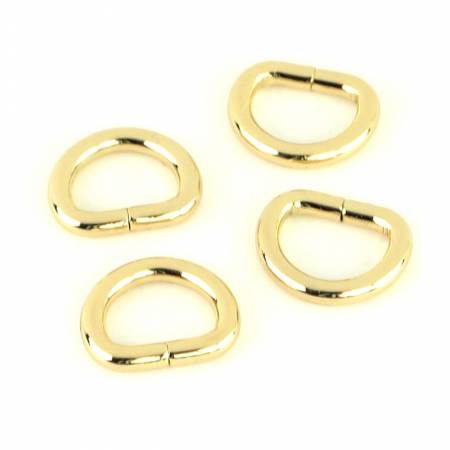 Four D-Rings 1/2" Gold