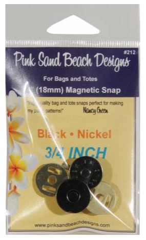 High quality bag and tote magnetic closure snaps. instructions on how to attach a magnetic snap on back of package.  Color: Black Made of: Metal Use: Bag Hardware Kit Size: 3/4in Included: 2 Magnetic Purse Snaps