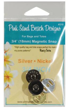 High quality bag and tote magnetic closure snaps. instructions on how to attach a magnetic snap on back of package.  Color: Gray Made of: Metal Use: Bag Hardware Kit Size: 3/4in Included: 2 Magnetic Purse Snaps