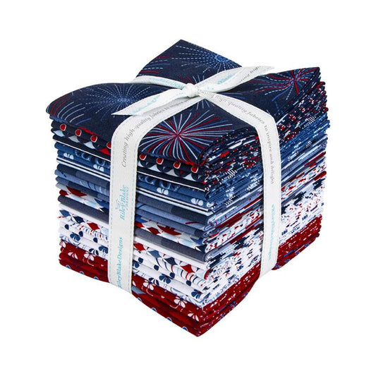 This Fat Quarter precut bundle includes 24 pieces from the Picadilly collection by Amanda Castor of Material Girl Quilts for Riley Blake Designs.  100% cotton, 18" x 22"