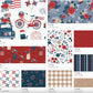 This Fat Quarter precut bundle includes 30 pieces from the Red, White and True collection by Dani Mogstad for Riley Blake Designs.  100% cotton  Width: 18" x 22"