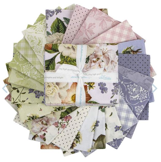 This Fat Quarter precut bundle includes 21 pieces from the Springtime collection by My Mind's Eye for Riley Blake Designs.  100% cotton  Width: 18" x 22"