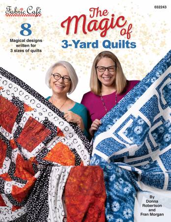 Includes 8 quilt designs written for 3 sizes- Lap, Twin and Queen/King. Easy to kit-3, 1-yard cuts make lap quilt kit. Twin uses 2 lap kits, Q/K uses 4 lap kits.  Pages: 20 Publish Date: 10/4/22 Dimensions: 8-1/2in x 11in Authors: Donna Robertson & Fran Morgan Includes Full Size Patterns Softcover