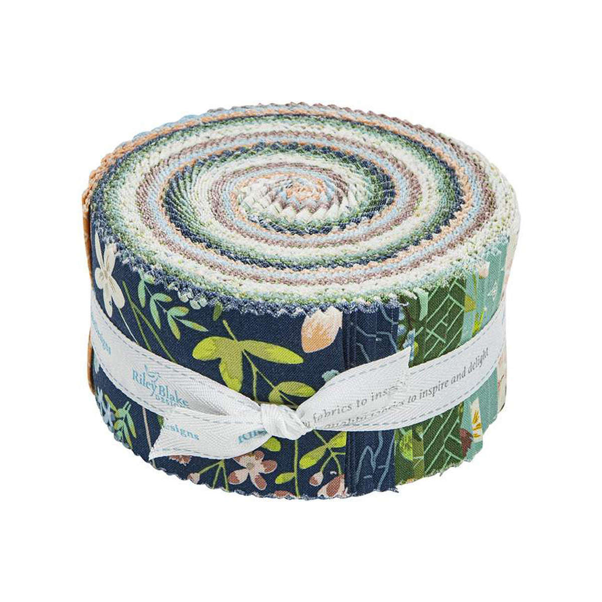 This 2 1/2" Rolie Polie precut bundle includes 40 pieces from the Wildwood Wander collection by Katherine Lenius for Riley Blake Designs. Each print will be included 1-2 times in the bundle.  100% cotton  Width: 2 1/2" Strips