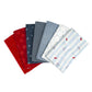 This 1-Yard precut bundle includes a 1-yard piece of each print in the sky colorway (C10710-SKY, C10711-MIDNIGHT, C10712-OFFWHITE, C10713-RED, C10714-COLONIAL, C10715-COLONIAL, C10716-RED) from the Winterland collection by Amanda Castor for Riley Blake Designs for a total of 7 yards.  100% cotton  Width: 43"/44"