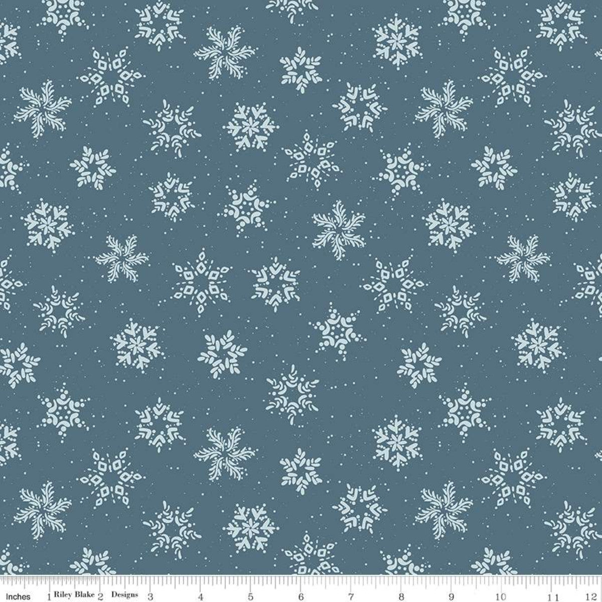 Winterland by Amanda Castor for Riley Blake Designs is great for quilting, apparel and home decor. This print features snowflakes and dots of snow.  100% cotton  Width: 43"/44"